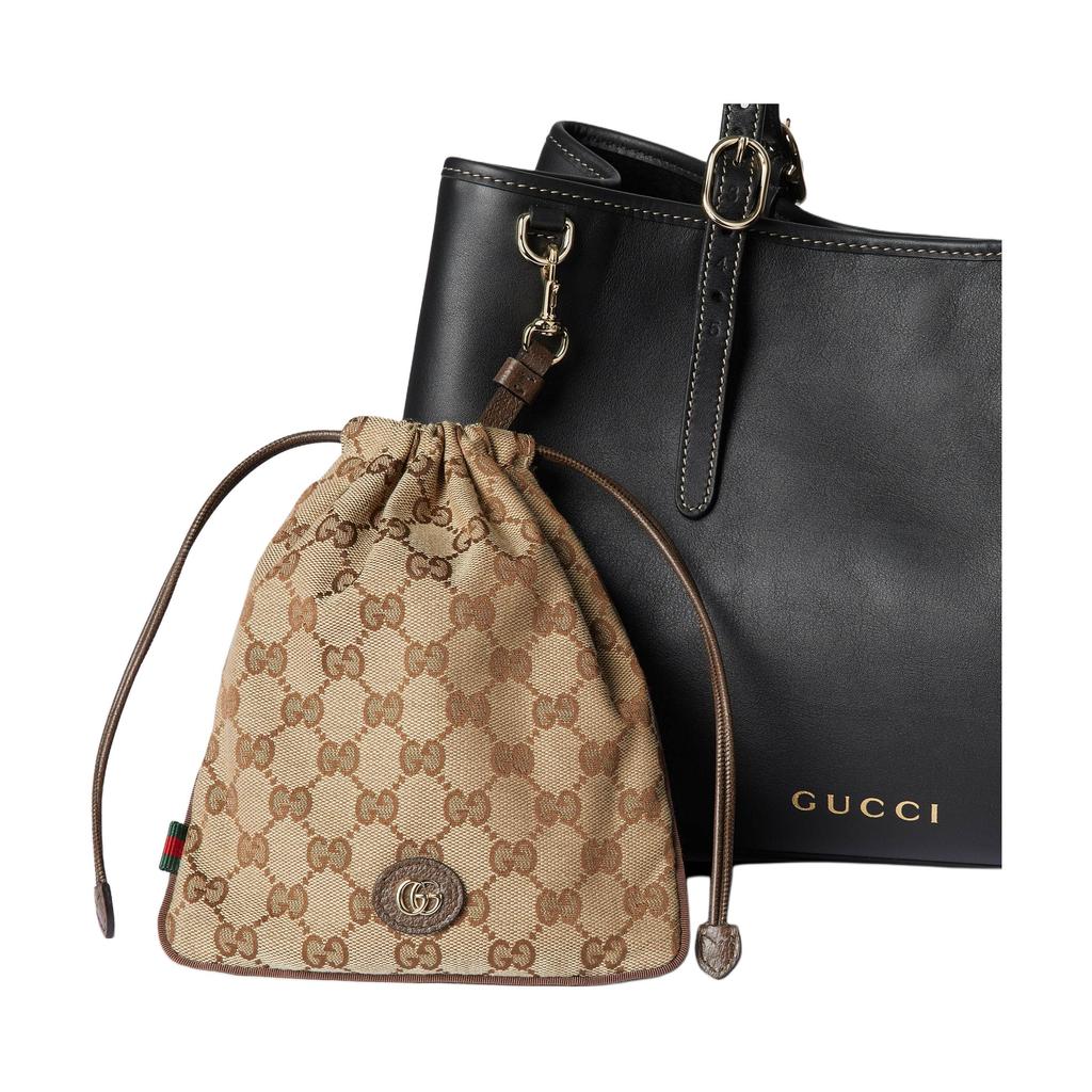 Gucci Minuet Logo Print Canvas Clutch Bag Unisex Clutch Bag Brown 837666-FAEUY-9795