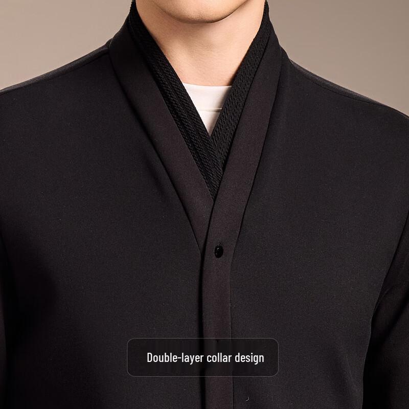 Antonio Men's Faux Two-Piece Double Collar Knit Jacket