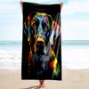 1PC Custom Name Colorful Dog Portrait