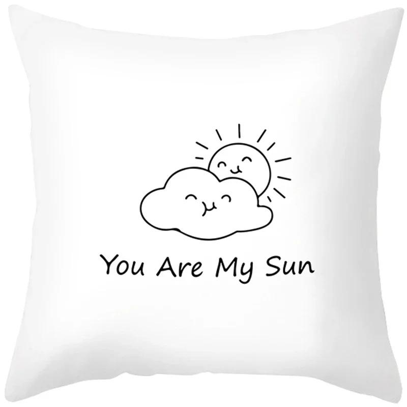 Luxury Home Decoration Pillowcase Simple Line Sketch Character Pattern Cushion Cover Living Room Sofa Cushion Cover