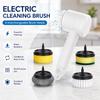 Electric Cleaning Brush with Multiple Replaceable Heads for Household Bathroom Kitchen Floor Tile and Surface Cleaning Tool