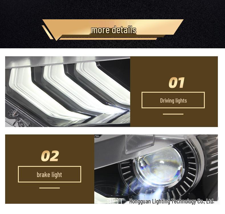 Ford Mustang RGB LED Headlight Assembly for Modification