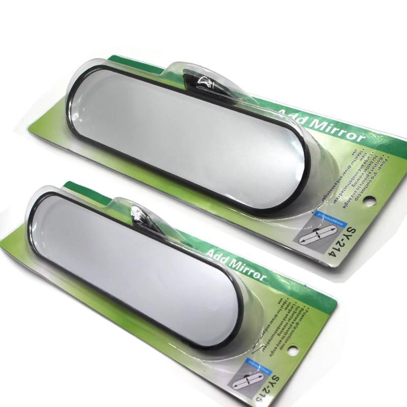 Car Interior Wide-Angle Flat Rearview Mirror with Suction Cup for Coaching