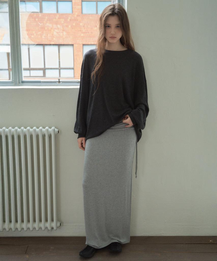 CITTA Wool Blend Comfort-Fit Waffle Long-Sleeve T-Shirt_Ctt392(5Color)
