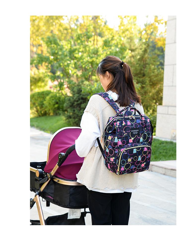Trendy Large-Capacity Mommy and Baby Travel Backpack