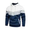 Herren Kontrastfarbe Gespleißter Kapuzenpullover Lässiger Lockerer Pullover Hoodie