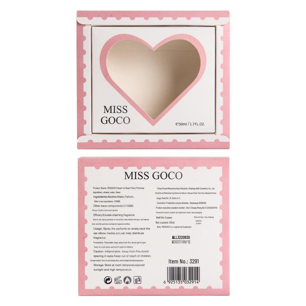 First Love Paris Heart Women's Long-Lasting Light Fragrance Perfume Set