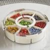9-Compartment Spice Storage Box with Handle, Multi-use Dried Fruit Tray, Fridge Organizer, Airtight Fresh-Keeping Container