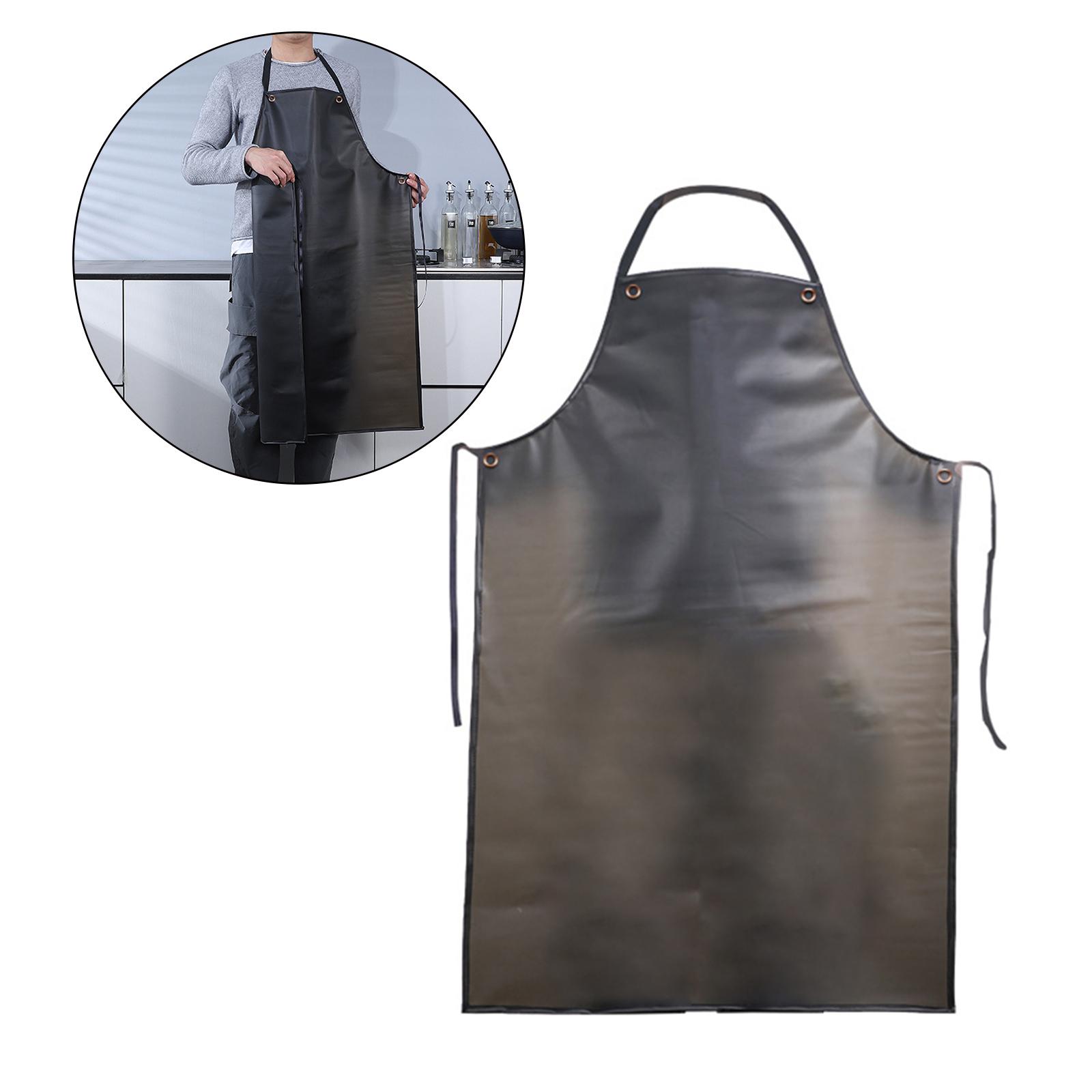 Waterproof Apron Oil Resistant Lightweight Wear Resistant PVC Industrial Apron for Dishwashing Fish Cleaning Butcher Lab Work