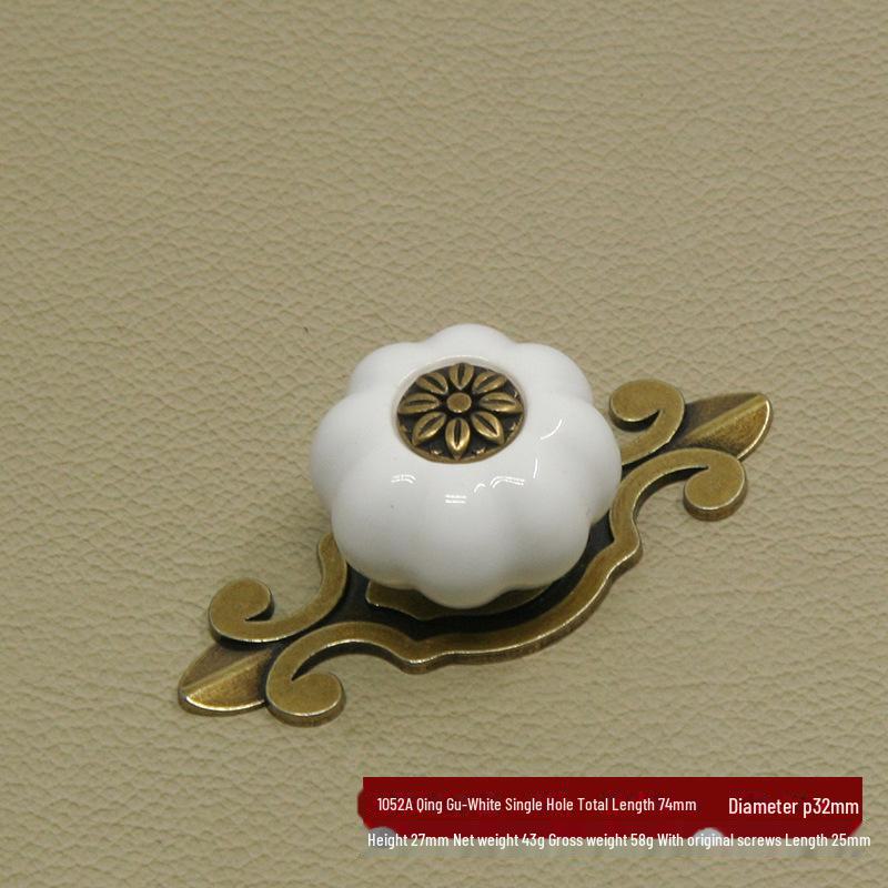 Χρωματιστές Κεραμικές Λαβές Κολοκύθας για Μοντέρνα Κινέζικα Ντουλάπια και Συρτάρια