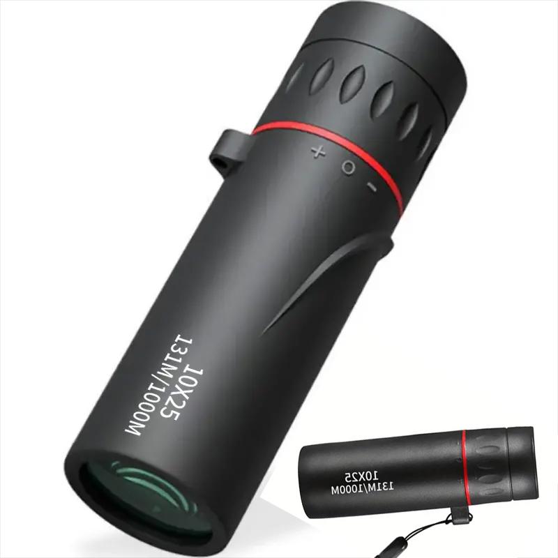 10X25 Långräckviddigt HD Professionellt Vuxen Monokulär och Mini Bärbart Teleskop för Camping och Jakt Vandring Sport Utomhus