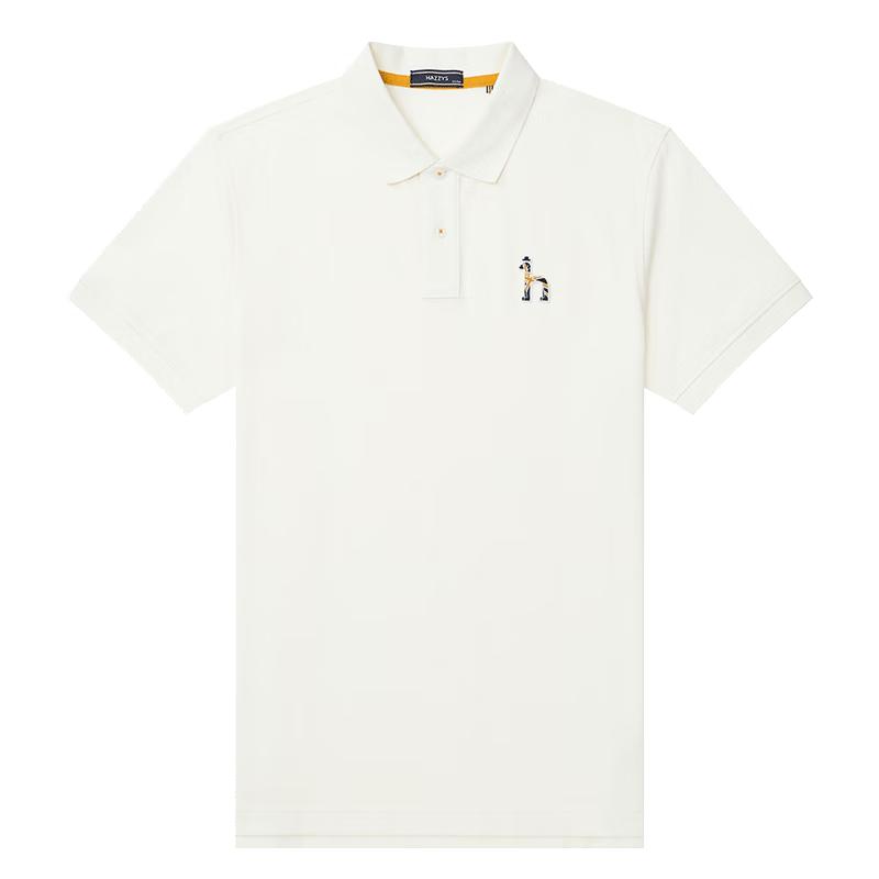 

HAZZYS Men s Solid Lapel Short Sleeve Polo Shirt 190/108A54