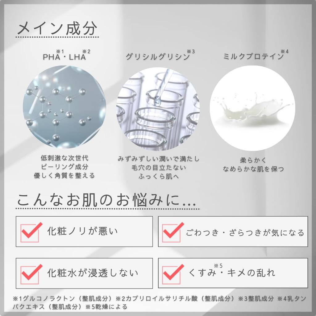 ALFACE Peel Milk 1 Exfolierende und straffende glättende Milch Gesichtsmaske, Tuchmaske, Pflege, Maske, 23 ml, Glycylglycin, AHA, BHA, PHA, LHA, Protein,