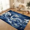 Dragon Theme Crystal Velvet Floor Rug Personalized Custom Name Text Warm Carpet Home Decoration