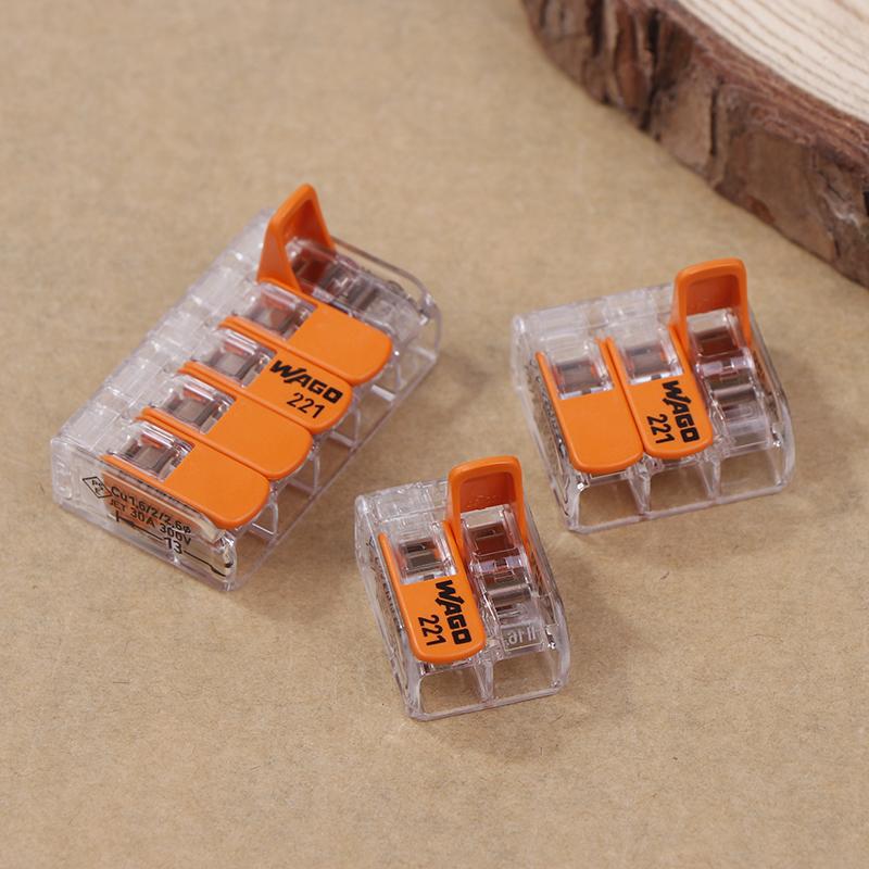 Original Wago Klemmenblock 221-412 221-413 221-415 221-2411 221-612 221-613 221-615 221-482 221-483 221-485 Verdrahtungsverbinder