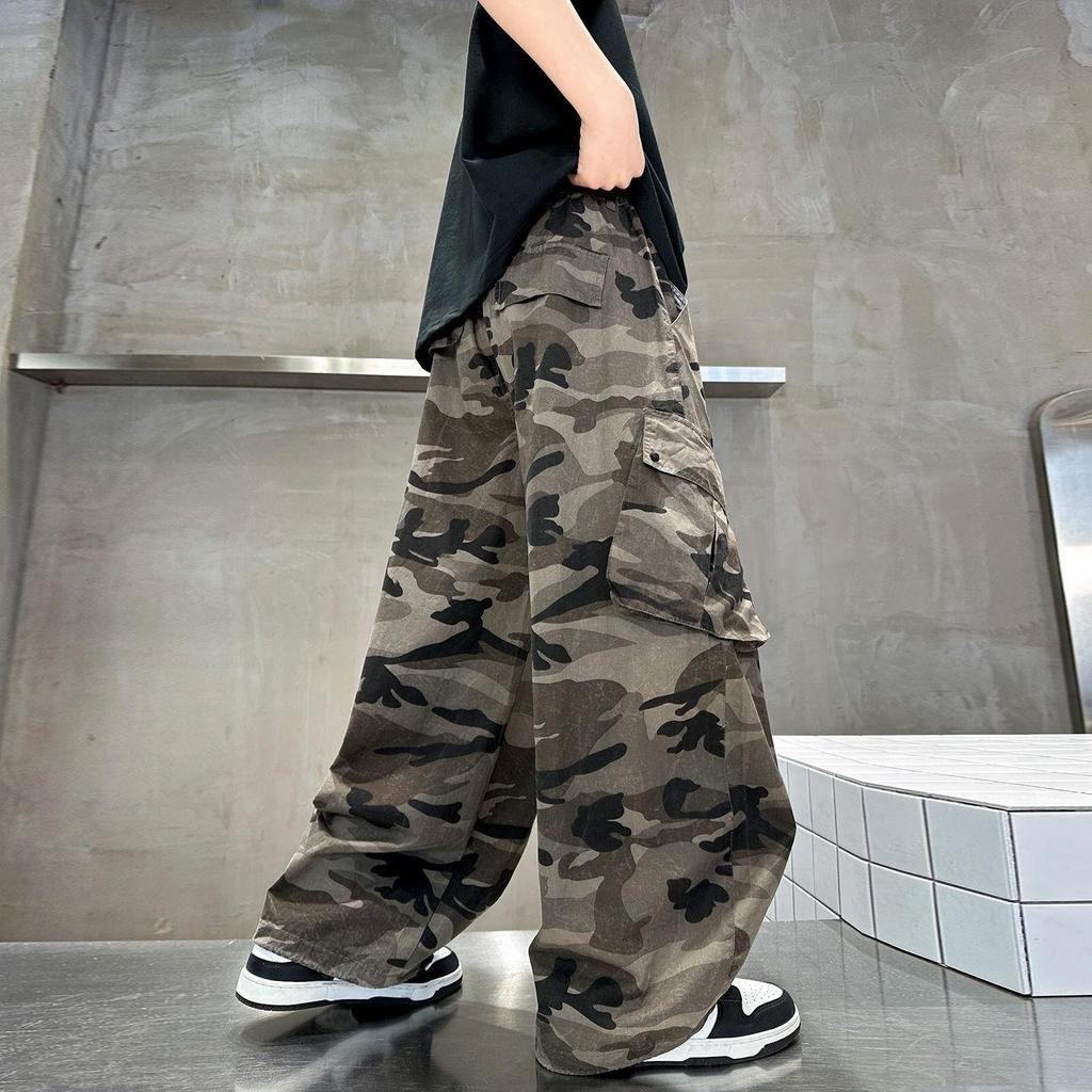 Pantalones de Trabajo Camuflaje de Moda para Niños - Colección Primavera 2026 para Niños Medianos y Grandes
