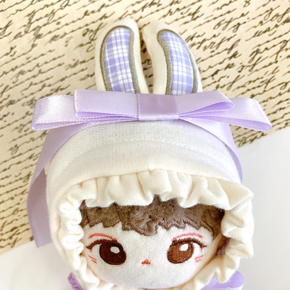 Schottenkaro Hasenohren Kigurumi Lavendel Plüsch Kigurumi Otaku Kpopdoll Kostüm (10 cm) Spielzeug, Accessoire, Lieblings-, Puppe, Maskottchen, [Gebraucht]