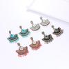 Bohemian Fan-Shaped Tassel Earrings - European & American Ethnic Style for Women