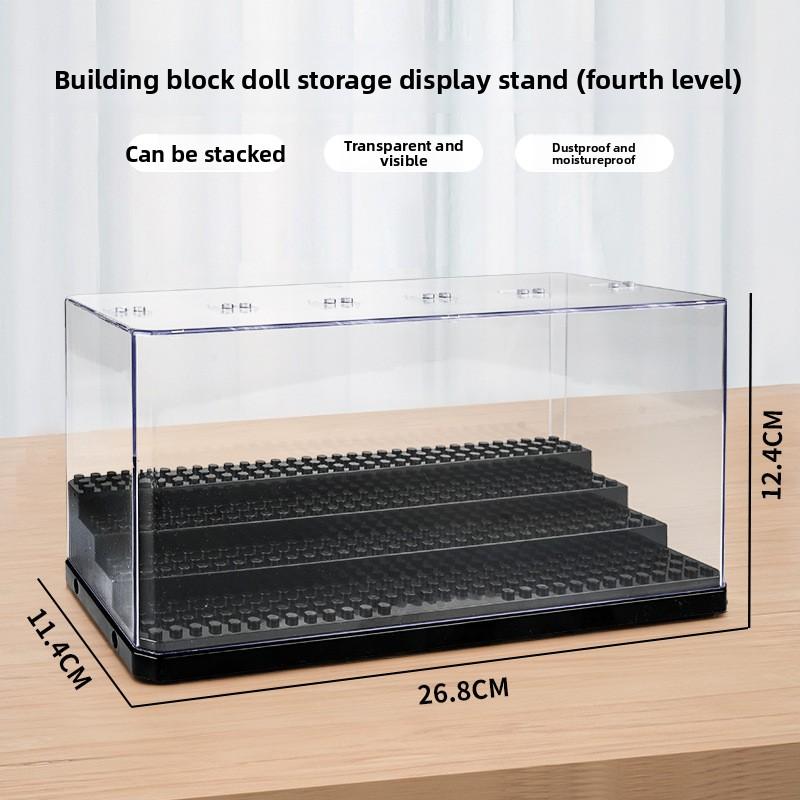 Works With featuring Lego detachable step transparent acrylic dust-proof ornaments transparent cover display storage box joytoy