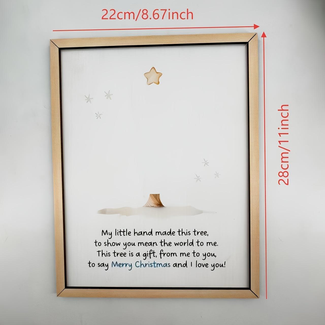 

DIY Reindeer Handprint Art Craft Kit - 3D Recycled Artificial Wood Christmas Decoration, Family Keepsake Gift, Tabletop Display