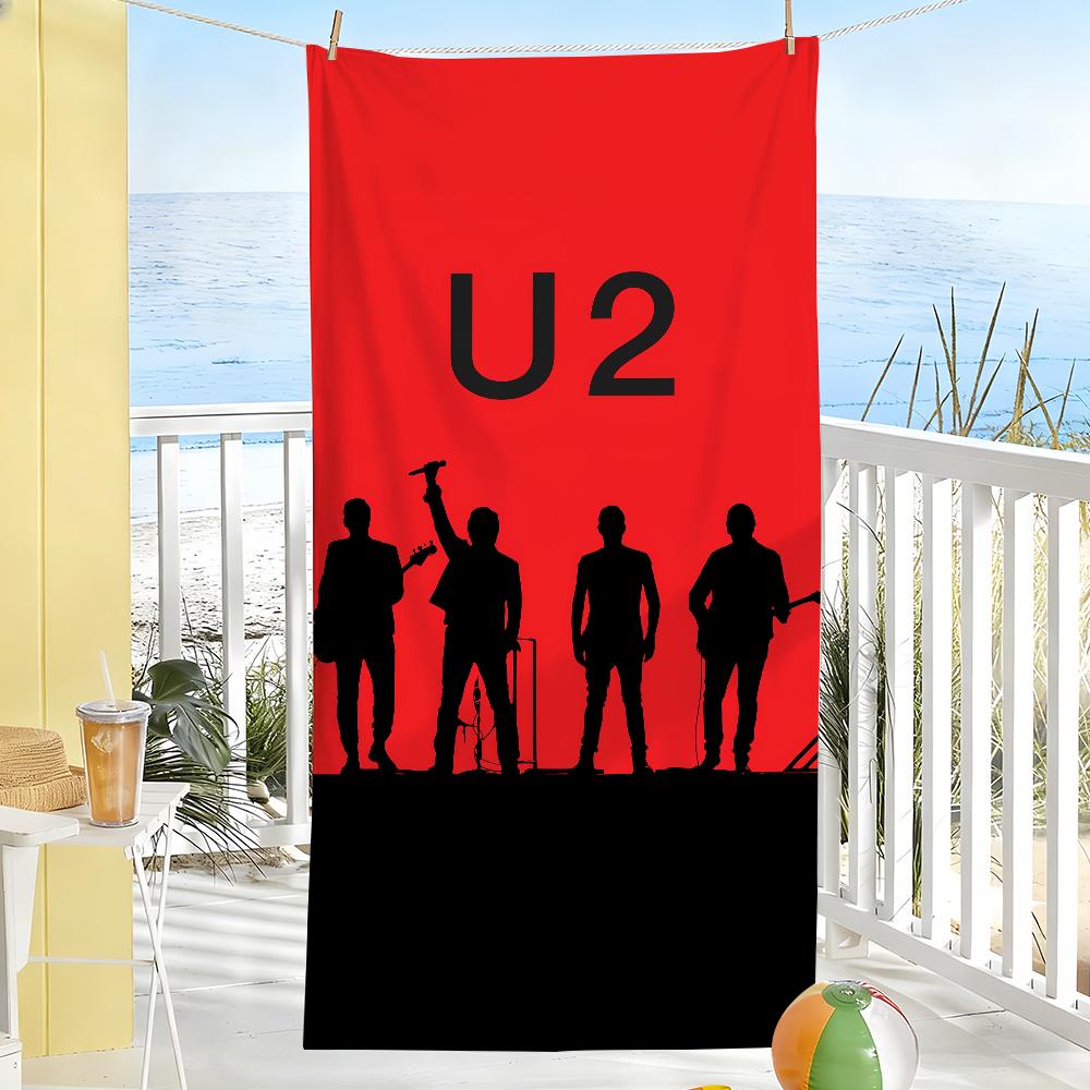 Rock U-U2 Band Music Towel Soft Pool Gift For Travel Gym Shower Camping Quick Dry Sports Large Beach Towels