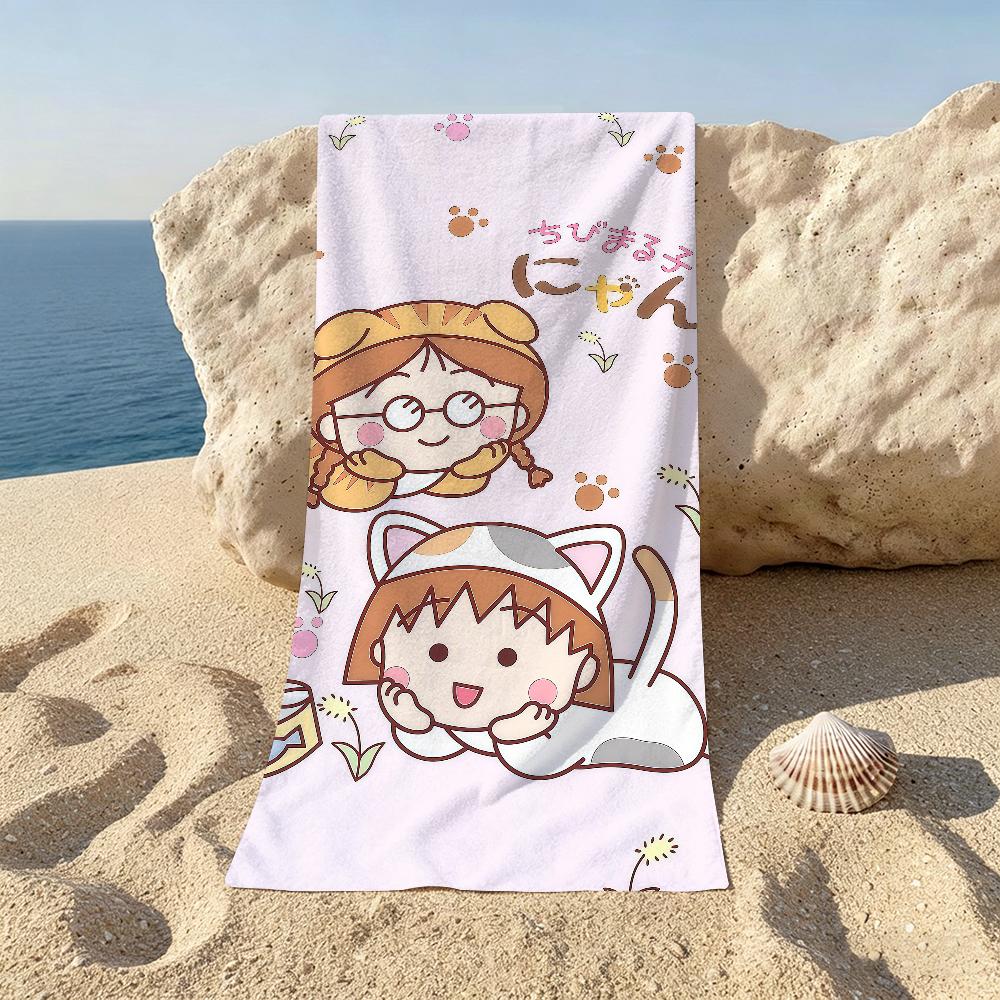 Cartoon Cute C-chibi M-maruko Chan Towel Towels For Beaches Yoga Studios Gyms Hot Springs Swimming Pools And Picnics