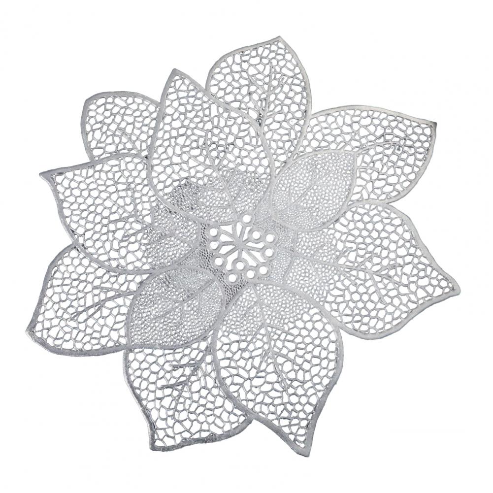 Blumenförmiges PVC Platzset Wasserdichte Tischmatte Familien-Essplatzset Tragbares Küchenplatzset für Restaurants Heimparty