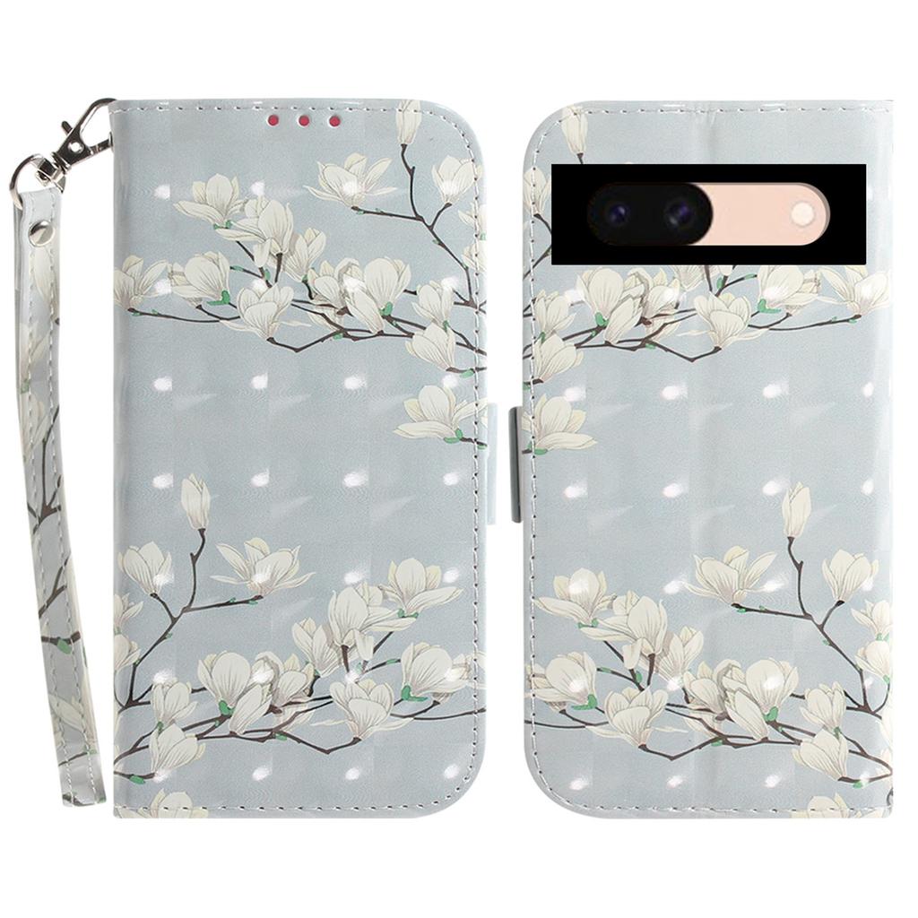 For Google Pixel 8a Wallet Case PU Leather Pattern Printing Flip Phone Cover