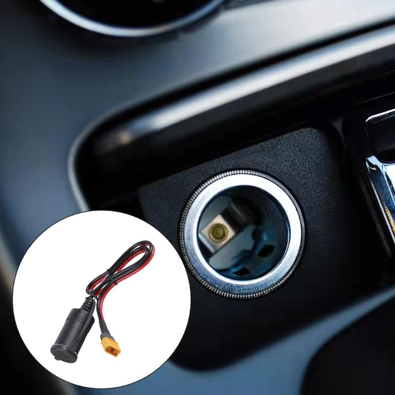 30A XT60 Male to Female Car Charger Socket Adapter Cord Wire for Car Outlet Waterproof and Dustproof Design