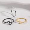 Stainless Steel Ring Hollow Double Heart Fashion Ladies Loop Design  Non Fading Rings for Women  Party Sweet Lovers Gifts