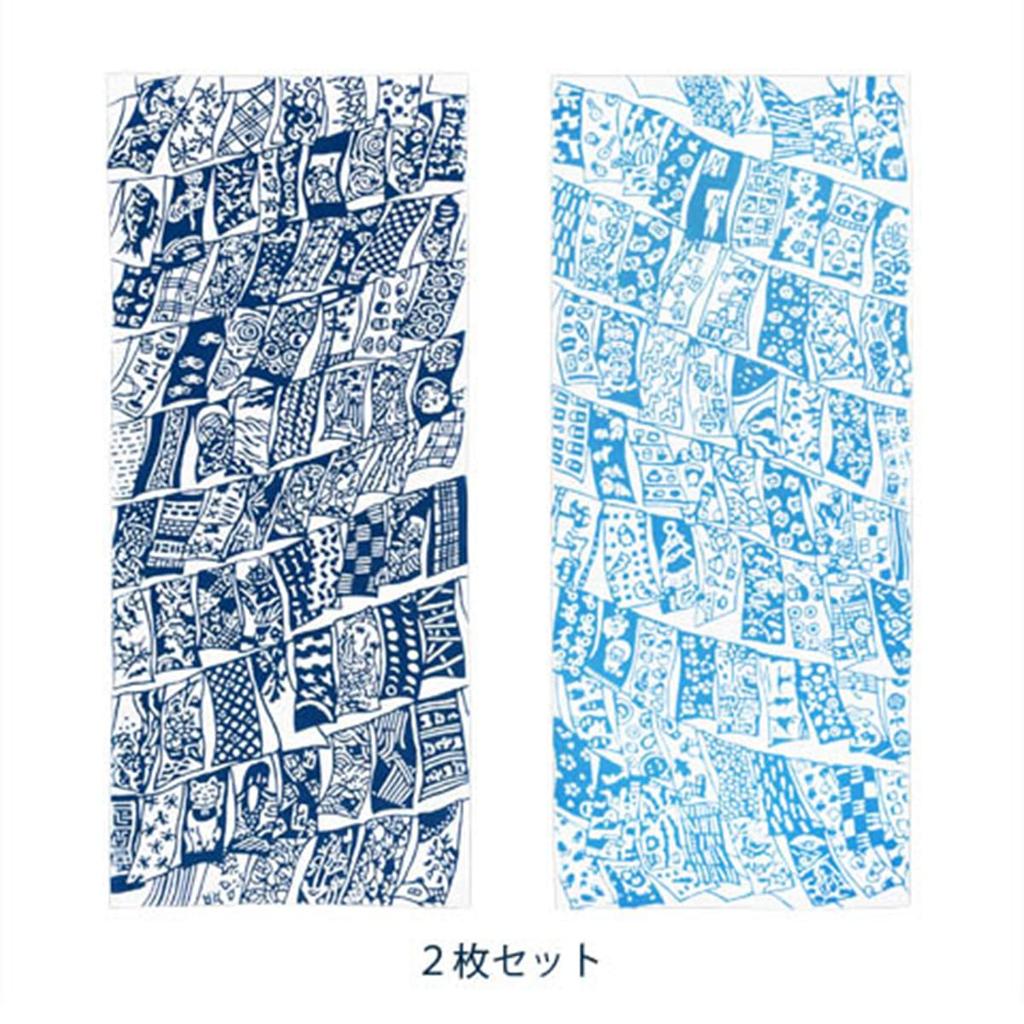 Tenugui Chusen Made in Rinen Dyeing Tenugui 37 x 90 Set of 2 [Rinen Dyeing] (Tenugui) - Dyeing, 100% Cotton, Japan, Collection, Approx. cm,