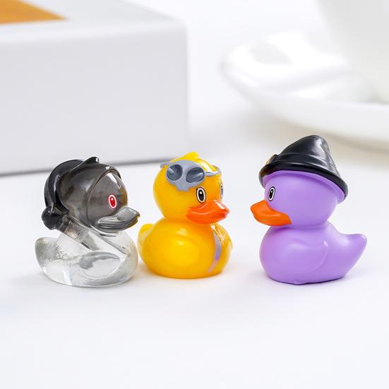 6 ks Mini figurky káčátek Halloweenská tématika Kachní ozdoby Pryskyřice Čarodějnice Duch Zombie Kachna Sběratelské předměty pro DIY Akvárium Mikro-krajinná dekorace
