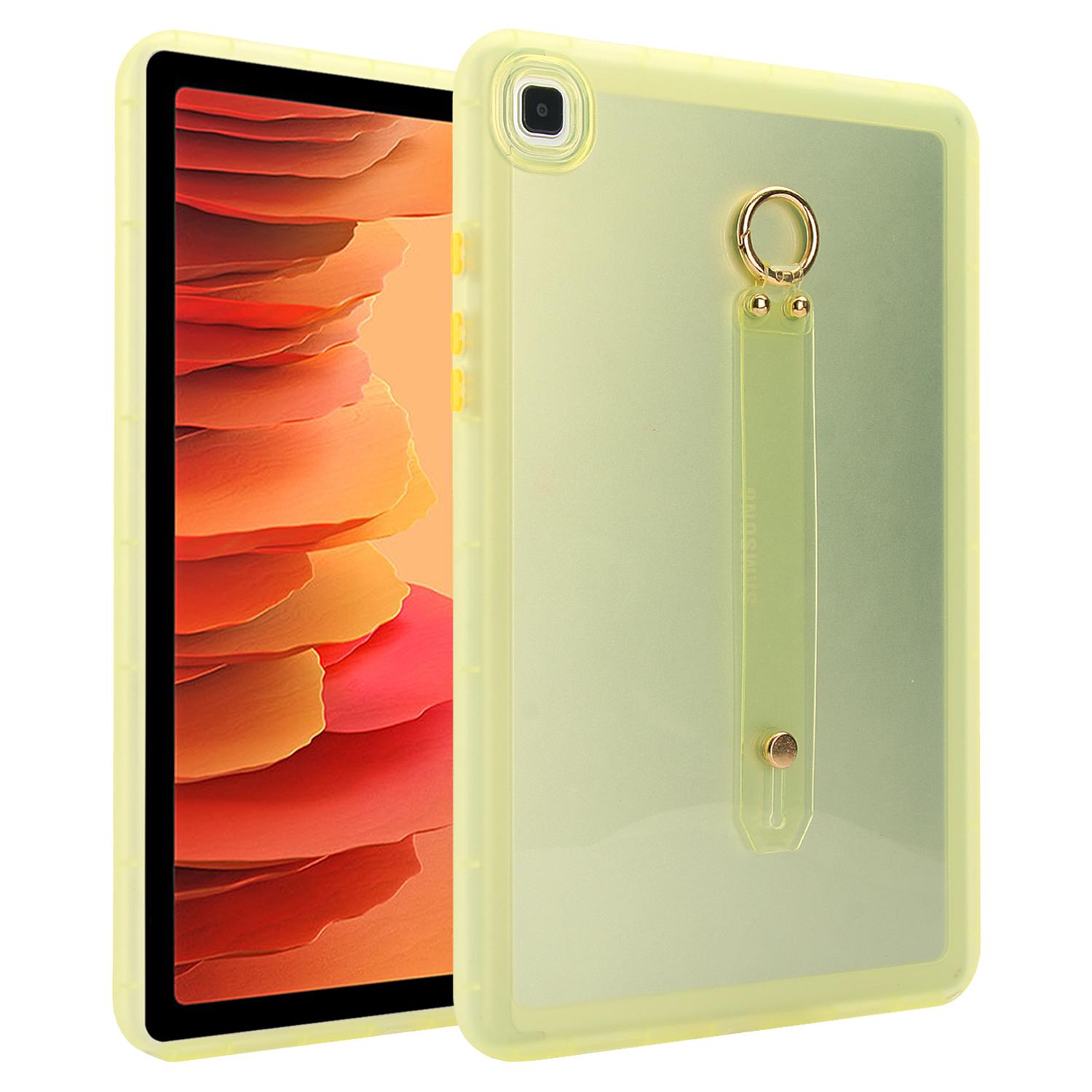 

For Samsung Galaxy Tab A7 10.4 (2020) Case Shockproof TPU Tablet Cover with Wristband Yellow