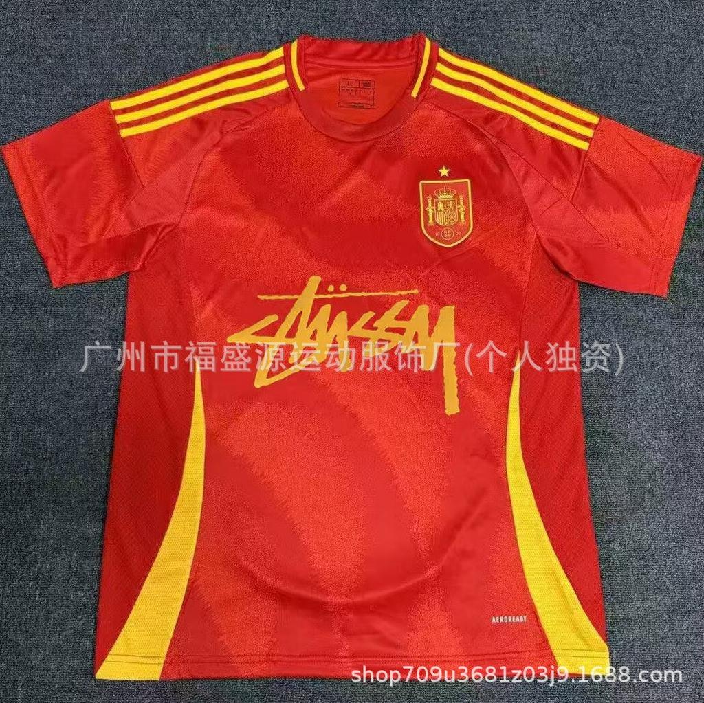Retro Jersey Brazil Argentina Germany England Portugal Spain Signature Short Sleeved Football