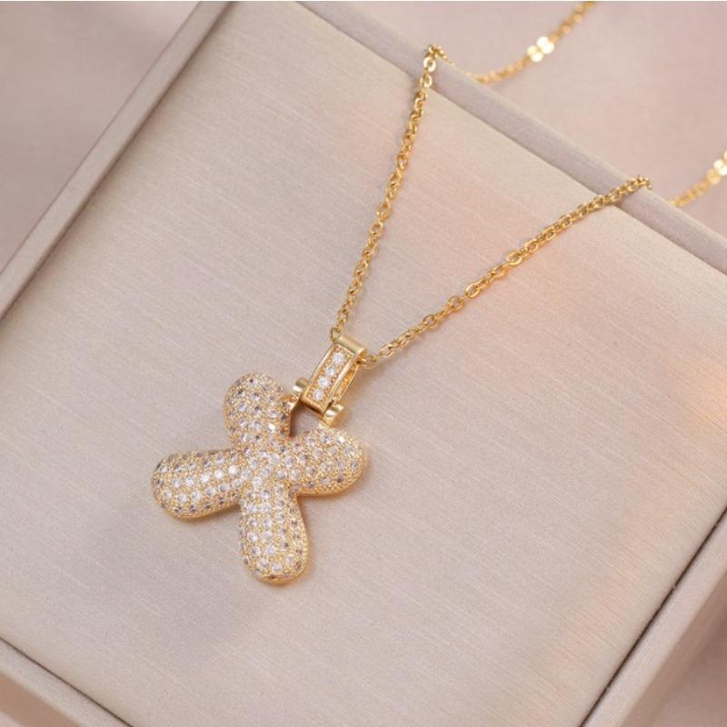 New Style Necklace Featuring Trendy Letter Design In Bold Font, with A Luxurious and Exclusive Look, Suitable for Sophisticated Accessories.
