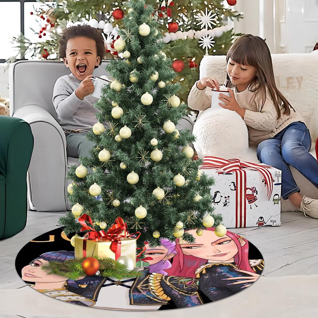 Christmas Tree Skirt Decoration For Home Xmas Tree Decorations Skirt Ornament Festive Holiday Party Decorations Indoor Outdoor 90cm