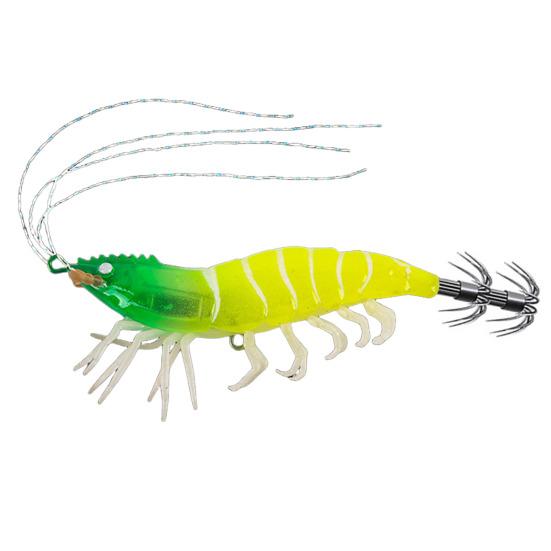Luminous Shrimp Bait with Squid Jig Hook Realistic Bionic Artificial