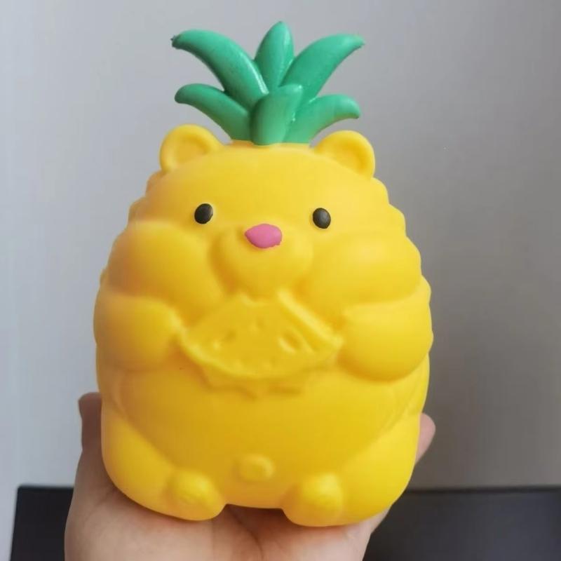 20cm Ananasbär Squishy Fidget Spielzeug Schnelle Rückfederung Schreibtischverzierung Lustiges Dekompressions-Stressabbau-Spielzeug Geschenk für Erwachsene
