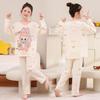 Spring & Autumn Cartoon Print Pajamas for Men & Girls – Light Homewear in Korean Style