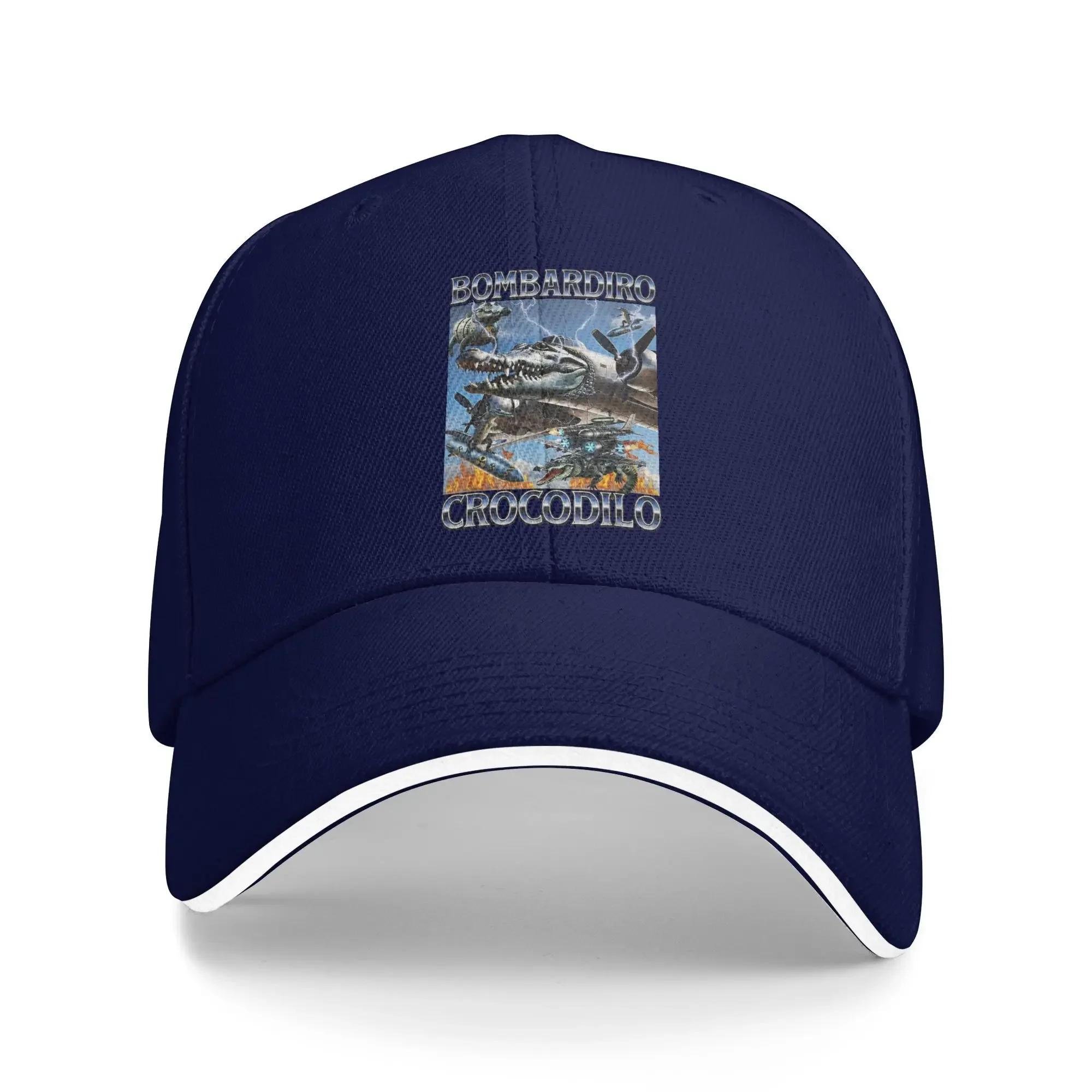 

Meme Bombardiro Crocodilo Italian Brainrot Sun Baseball Cap Summer Casual Trucker Hat For Women Unisex Running Hippie Snapback Cap One Size