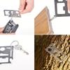 11-in-1 Stainless Steel Multi-Tool Card - EDC Pocket Survival Gear with Bottle Opener, Wrench, Saw, Ruler Outdoor Camping & Hunting Accessory