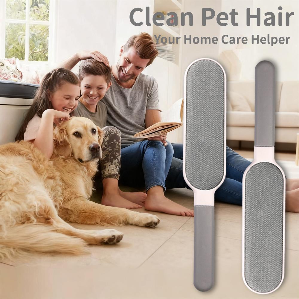 Double-Sided Pet Hair Remover, Pet Hair Tools Manual Electrostatic Sticky Lint Brush, for Cat, Clothing, Sofa, Furniture Clean