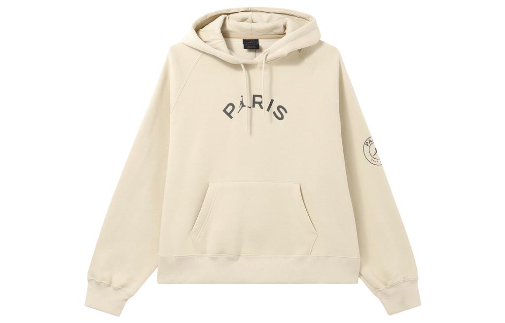 Jordan X PSG Brooklyn SS24 Paris Saint Germain, Felpa Casual con Cappuccio e Lettere, Fodera in Pile, da Donna, Kaki FN5177-126