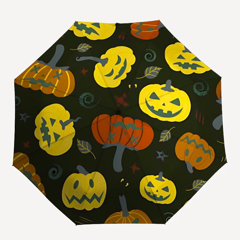 

1pc Halloween Pumpkins Automatic Open/Close Umbrella, Ideal Fan Gift for Birthday, Christmas, Outdoor Essentials, Trendy Fashion yy250828002