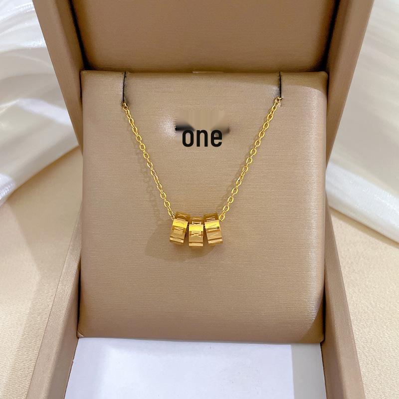 Full Titanium Steel Geometric Animal Minimalist Real Gold Necklace for Women - Collarbone Chain