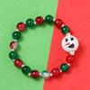 5/10pcs 16mm Wooden Beads Green Snowman Christmas Spacer Beads for DIY Bracelet Keychain Jewelry Making Handmade Accessories