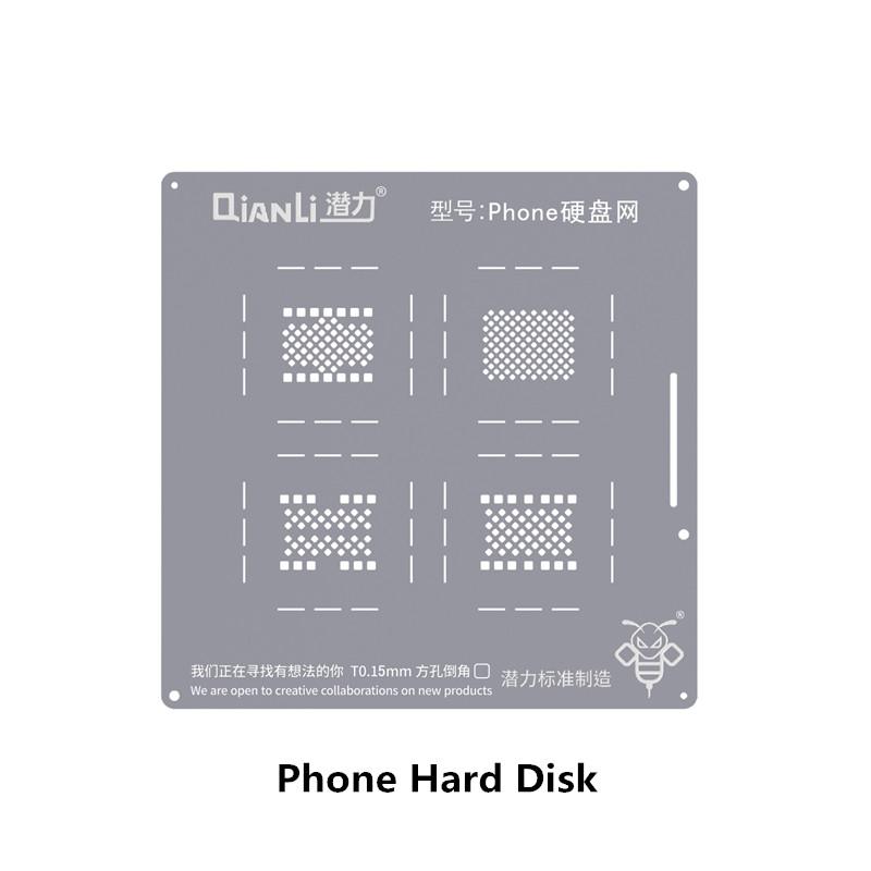 QIANLI Bumblebee Planting Tin Steel Mesh for Phone 6 To 14 Series CPU1-CPU2 A8-A14 Hard Disk Face ID Repair Stencil