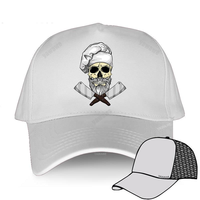 Neu eingetroffene Baumwollhüte für Erwachsene, Baseballkappe, Totenkopf-Chef, Metzger, Kochen, Spruch, Grill, Geschenk, Männer und Frauen, Hip-Hop, Harajuku-Kappen, Sonnenhut