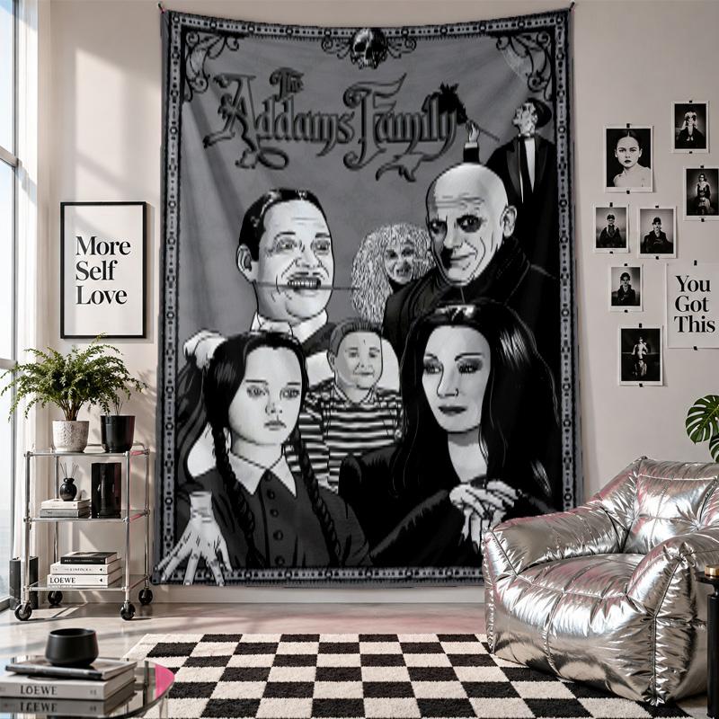 Wall TapestryThe Addams Family Art Hanging Cloth Decorative Background Cover for Room Decoration