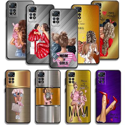 Metal Doku Desen Süper Anne Moda Kız Xiaomi Redmi Için Not 11t 11s 11 10 8 Pro 9 9s 9t Mi 10 8 9a 9c 12c K60 Kabuk